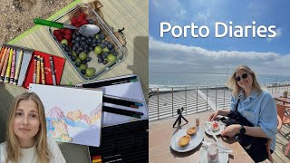 15 Simple life in Porto go to the ocean side trip to Gaia check out the lighthouse [upl. by Llenrap]