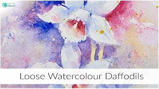 Loose Watercolour Daffodils [upl. by Enialahs]