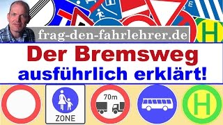 Bremsweg Faustformel genau erklärt  Für den Führerschein Theorie lernen [upl. by Fairlie]