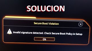 Invalid signature detected Check Secure Boot Policy in Setup [upl. by Dlopoel726]