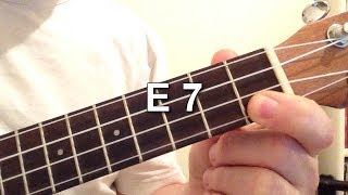 How to play E 7 chord on the ukulele [upl. by Notsud930]