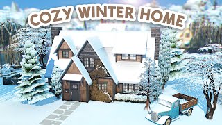 Cozy Winter Home  The Sims 4 Speed Build [upl. by Fellows]