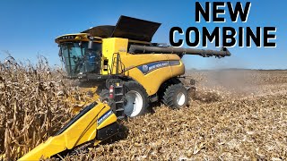 We have a Brand New New Holland Combine on the Farm [upl. by Lorou]