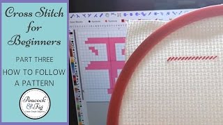 Cross Stitch Tutorial for Beginners 3  How to Follow a Cross Stitch Pattern [upl. by Norword]