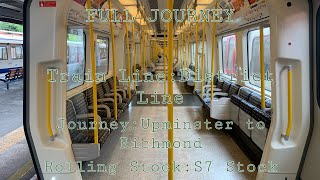 Full Journey on the District Line from Upminster to Richmond [upl. by Leodora]