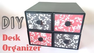 DIY Desk Organizer  Drawers  By Srushti Patil [upl. by Seroled]