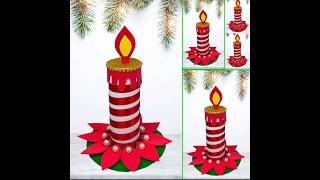 Easy Christmas Crafts Ideas 🕯️christmascandleholder christmas diwalicraftidea christmastree [upl. by Eelyam968]