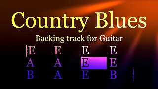 Country Blues in E major uptempo backing track for Guitar 188bpm Play along and enjoy [upl. by Akkire]