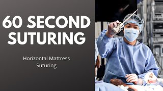 How To Do a Horizontal Mattress Suture  Suture Like a Surgeon in 60 Seconds ASMR [upl. by Rivy]