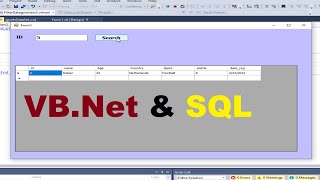 VBnet Tutorial Fill and Filter Datagridview with SQL database Using dataset [upl. by Hale]