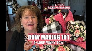 🎀 BOW MAKING 101 🎀 9Loop Funky Bow [upl. by Rask]