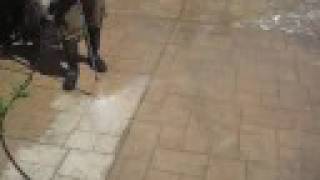 Video training how to renew stamped concrete by staining StampMyConcretecom Befor and after [upl. by Mcgill]