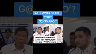 Why would i tell you the names hindi ako gago  Duterte in Quadcomm hearing [upl. by Lener]