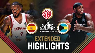 Final Spain 🇪🇸 vs Bahamas 🇧🇸  Extended Highlights  FIBA OQT 2024 Spain [upl. by Gabrila]