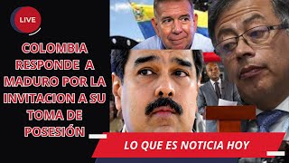 COLOMBIA RESPONDE A NICOLAS MADURO POR LA INVITACION A SU TOMA DE POSESION EL 10 DE ENERO [upl. by Ceevah]