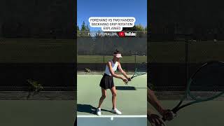 Forehand vs two handed backhand grip rotation explained in full YouTube video [upl. by Elahcim]