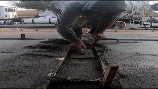 How To Pour A Concrete Driveway With Brick Bands [upl. by Kcub406]