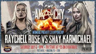 Shay karmichael VS Raychell Rose PWF womens Championship [upl. by Adigirb]