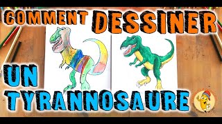 Comment dessiner un TYRANNOSAURE facilement  dessin pour enfant [upl. by Tini202]