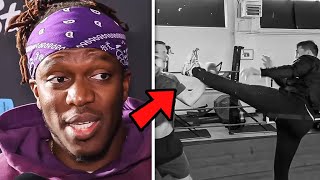 KSI Reacts To Darren Till Training For Tommy Fury [upl. by Anerev]