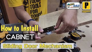 How to Install Cabinet Sliding Door Mechanism  Paano ikabit ang Cabinet Sliding Door Mechanism [upl. by Notyad]