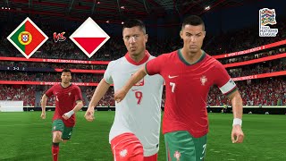 🇵🇹 Portugal vs Poland 🇵🇱  UEFA Nations League   Ft CR7 vs Lewandowski Highlights [upl. by Aniez525]