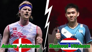 Badminton Anders Antonsen DEN vs THA Kunlavut Vitidsarn Mens Singles Indonesia Masters [upl. by Philpot251]