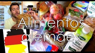 ALIMENTOS alemães  Preços  O que se come na Alemanha Palavras em alemão [upl. by Anyala]