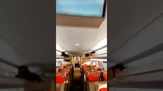 Inside the speed train Sapsan from Moscow to Saint Petersburg lifeinrussia russia saintpetersburg [upl. by Mosby]