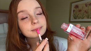 ASMR Lipgloss Application ♡ Lip Smacking Mouth Sounds [upl. by Lukash]