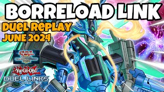 Borreload Link Duel Links  June 2024 World Championship Qualifier Duel Replay YUGIOH [upl. by Adlee668]