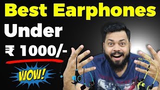 सबसे अच्छे EARPHONES ₹1000 नीचे 🔥 Best Headphones Under 1000 ⚡ 2018 [upl. by Medwin228]