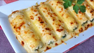 Canelones de pollo y espinacas rápidos con muchos TRUCOS [upl. by Sucam]