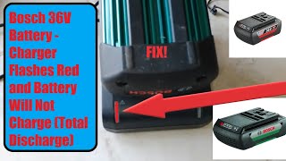 Bosch 36v Batttery Rotak Mower Drill Chainsaw Battery Wont Charge Fix [upl. by Ailaht]