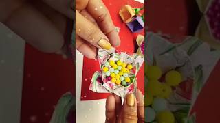 How To Make Paper Flower Storage Box l Origami Tutorial l short diy viral papercraft [upl. by Marsden]