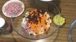 CHICKEN  HAM MACARONI SALAD  RECIPE  ep  82 [upl. by Sherlock]