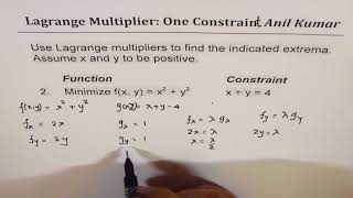 Lagrange Multipliers One Constraint Two Variable Opimization Examples [upl. by Nithsa]