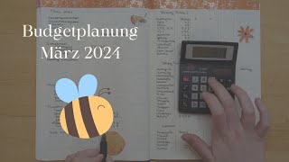 Budgetplanung März 2024 l Umschlagmethode l Budget Biene 🐝 [upl. by Ajet238]