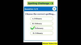 Spelling Challenge 3 [upl. by Stuckey]