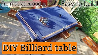 DIY Billiard Table Scrap wood [upl. by Soiritos560]