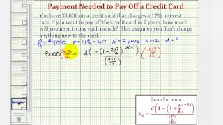 Ex Determine a Monthly Payment Needed to Pay Off a Credit Card [upl. by Oniuqa694]