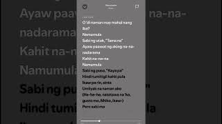 Namumula By Maki lyrics shorts opm karaoke [upl. by Aihsital]