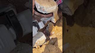 Underground wine jars cement sealing cover crushing process [upl. by Cash]