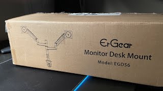 ErGear Monitor Mount Unboxing  Setup Guide [upl. by Lleznol219]