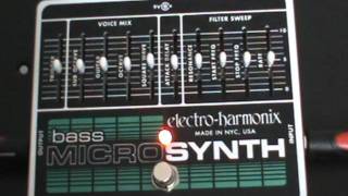 ElectroHarmonix Bass Micro Synth reissue pedal demo on bass [upl. by Latsyc]