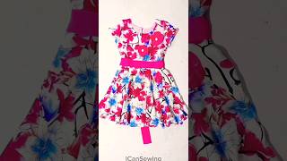 Beautiful Floral Frock Design 2024  Easy Cut amp Simple Sew [upl. by Saretta]