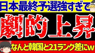 【アジア最終予選】日本さんFIFAランキングに続きまた爆上げで韓国アナフィラキシーショックwww【ゆっくりサッカー解説】 [upl. by Trin]