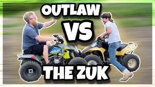 Polaris Outlaw 110 EFI VS Suzuki LT80 [upl. by Christos]