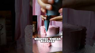 Ruffles Cake Tutorial whippedcream cakedecorating shorts [upl. by Arinaid]