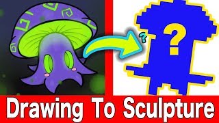 TURNING YOUR ART INTO SCULPTURE 10 Polymer Clay DIY CRAFT Art Challenge [upl. by Aldwin606]